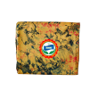 Kôkô Dunda loincloth – Glazed cotton – Brown green on orange background