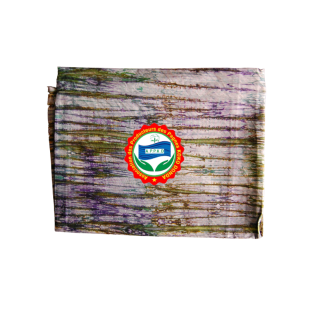 Pagne Kôkô Dunda – Coton glacé – Violet, rouge, vert foncé sur fond blanc