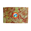 Kôkô Dunda loincloth – Glazed cotton – Red on lime green background