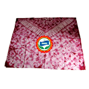 Kôkô Dunda loincloth – Glazed cotton – Pink on white background