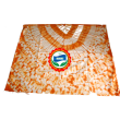 Kôkô Dunda loincloth – Glazed cotton – Orange on white background