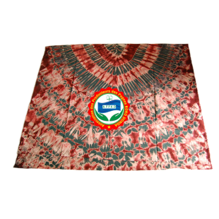 Kôkô Dunda loincloth – Glazed cotton – Red on dark gray background