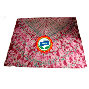 Kôkô Dunda loincloth – Glazed cotton – Dark pink on a gray background